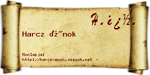 Harcz Énok névjegykártya